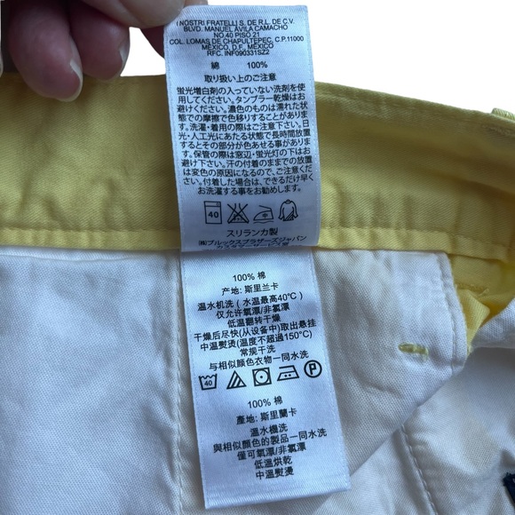 Brooks Brothers "346" Mens Pleated Shorts Yellow W38 - Picture 7 of 11